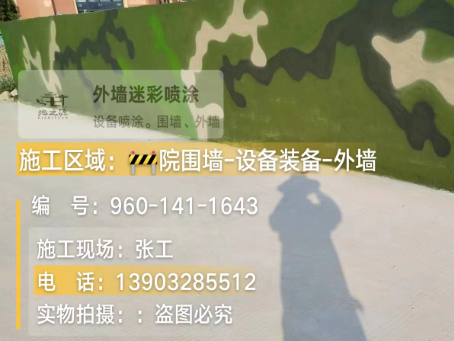长寿 迷彩漆喷涂价格（按平方米计费）